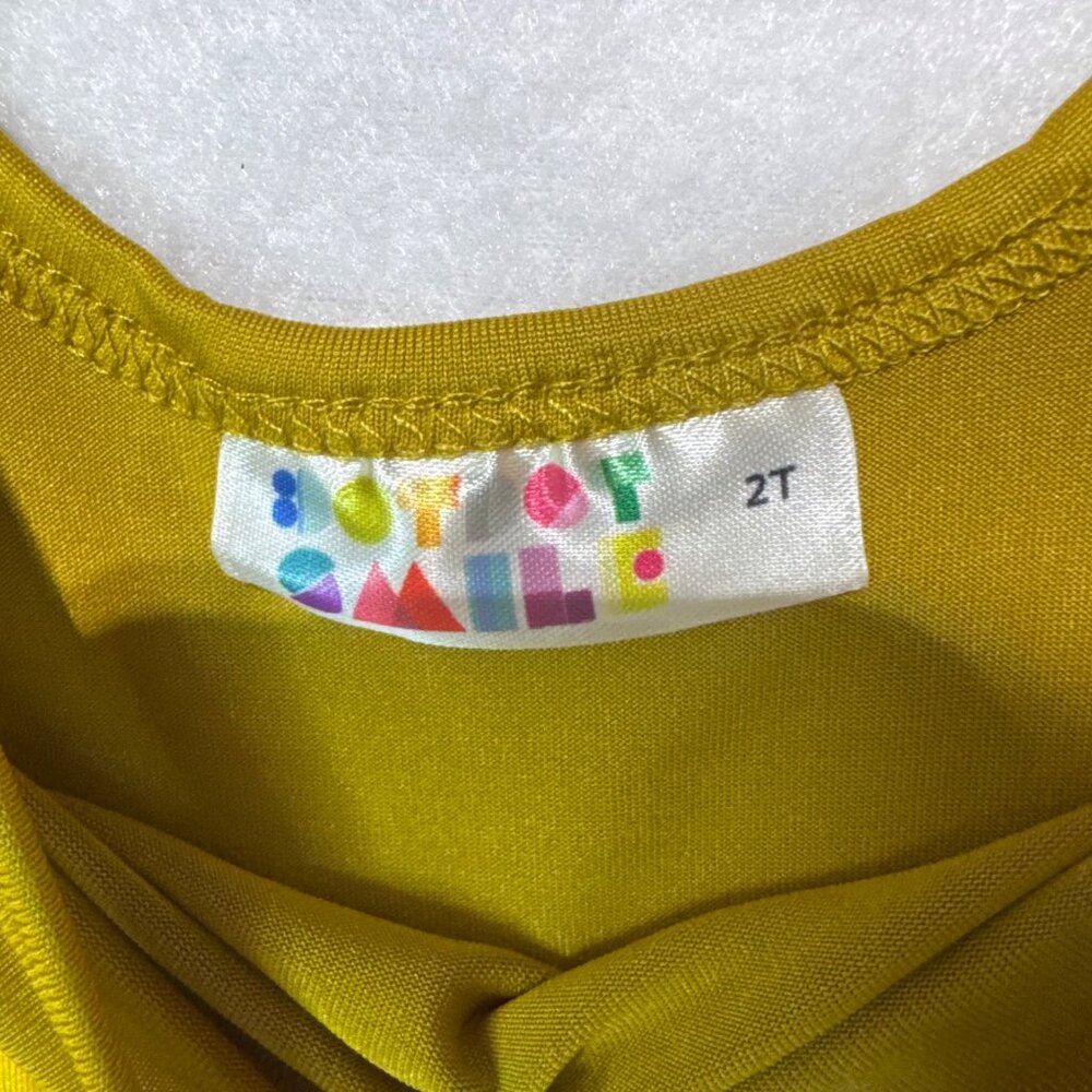 Dotdotsmile Dress Size 2T Solid Olive Color New with Tags - Picture 4 of 6